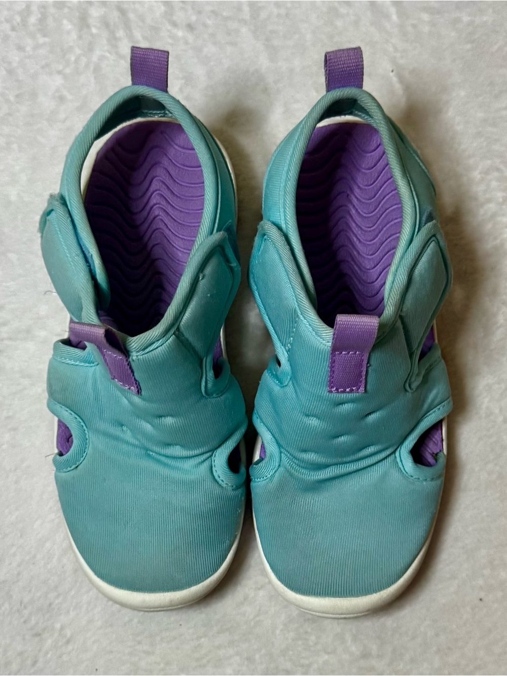 Kids (size 11) Aqua & Purple Lightweight Slip-On Shoes, perfect for pool beach